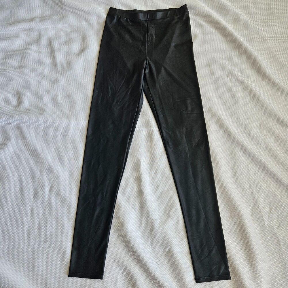 BP. Nordstrom Black Faux Leather Leggings Moto Inspired Edgy Form fitting XXS
